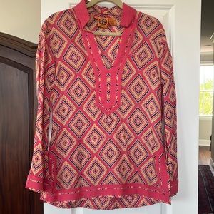 Tory Burch Tunic Pink Top size 8